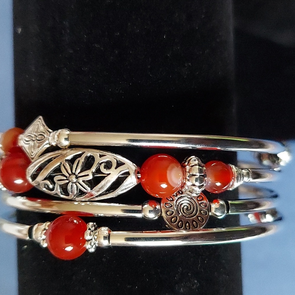 Carnelian Gemstones Wrap Bracelet